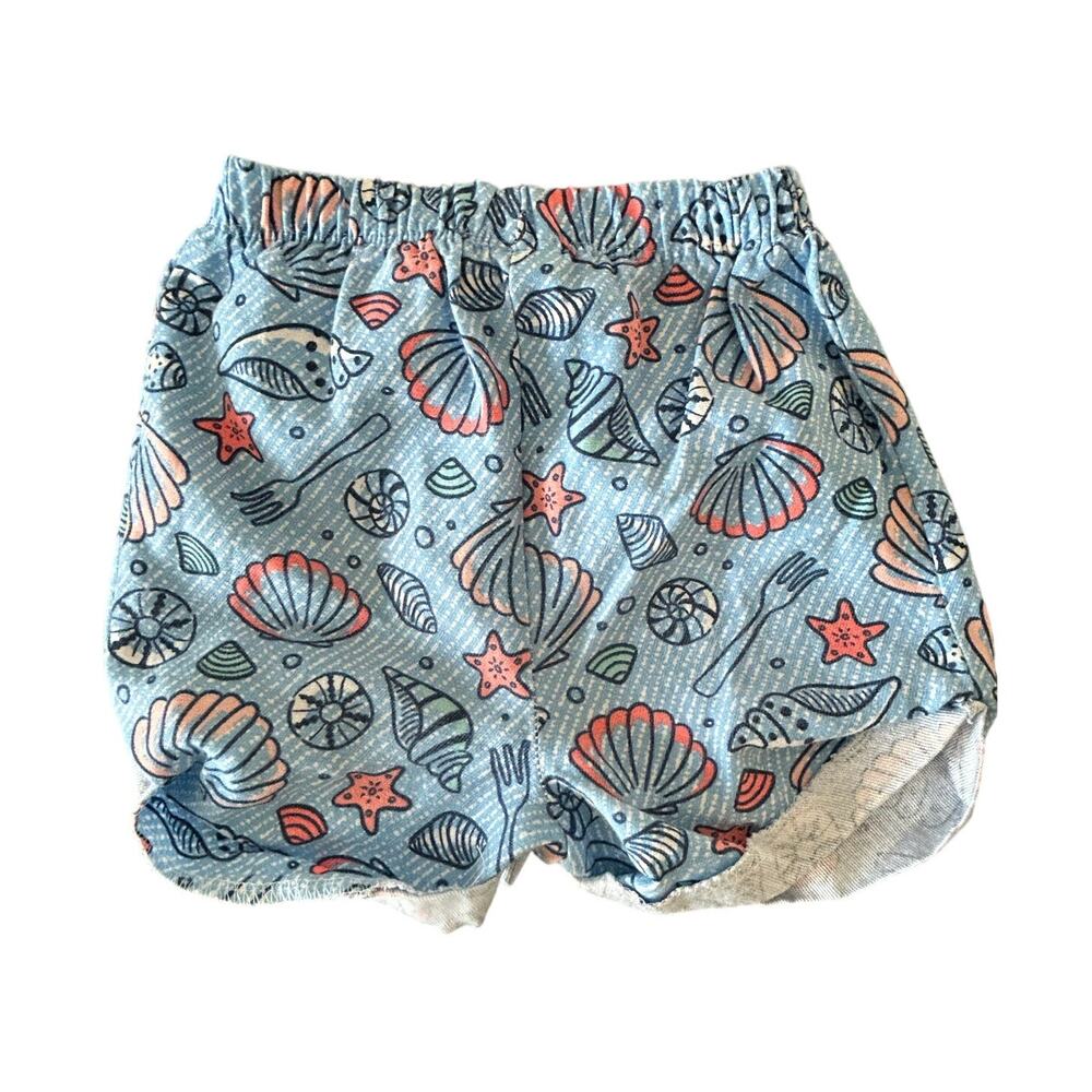 Kids Cute Seashell Print Shorts Size 4T
